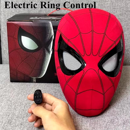 Spider Man Mask Mobile Eye Electronic Spider Man Desktop Decoration Sculpture Remote Control Christmas Gift for Adult