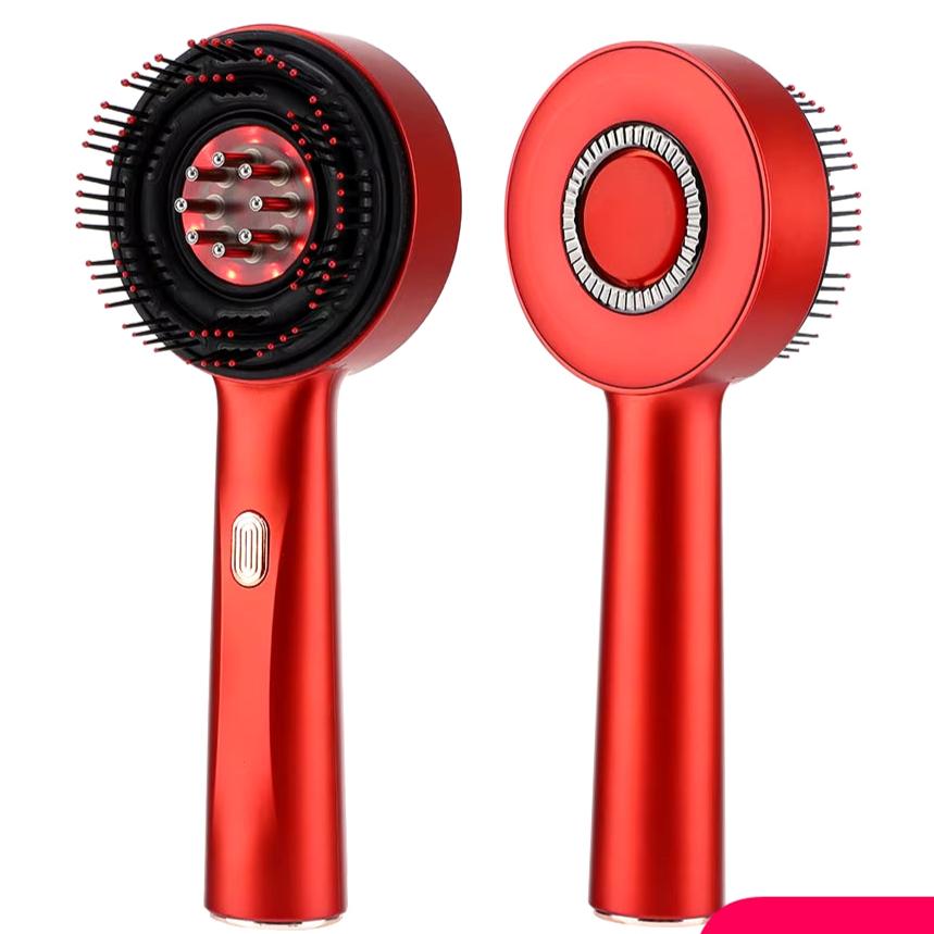 Electric Massage Comb Vibration Red Light Therapy Hair Growth Massage Scalp Brush anti Hair Loss Liquid Oil Applicator