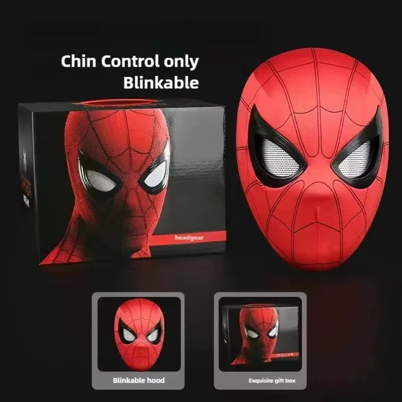 Spider Man Mask Mobile Eye Electronic Spider Man Desktop Decoration Sculpture Remote Control Christmas Gift for Adult