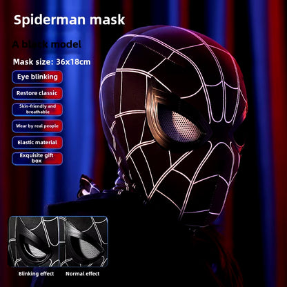 Spider Man Mask Mobile Eye Electronic Spider Man Desktop Decoration Sculpture Remote Control Christmas Gift for Adult