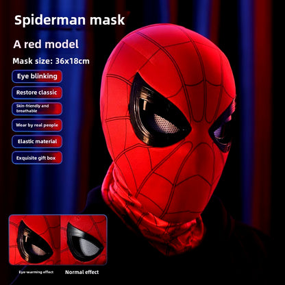 Spider Man Mask Mobile Eye Electronic Spider Man Desktop Decoration Sculpture Remote Control Christmas Gift for Adult